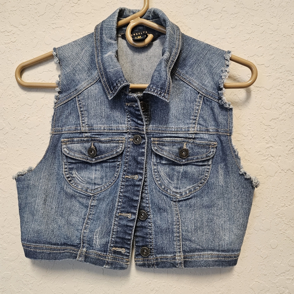 Juniors Tinseltown M Denim Vest